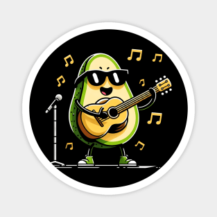 avocado playing guitar - music Magnet